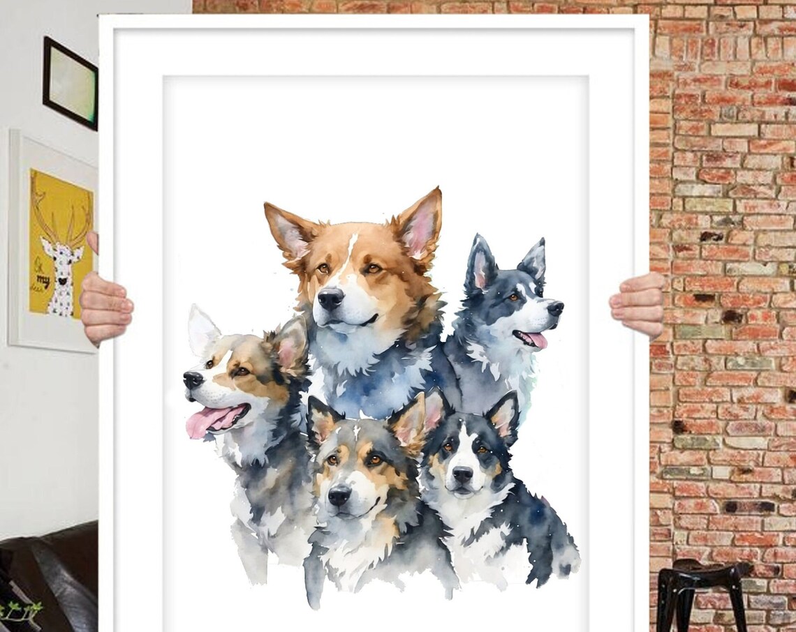 Multi Cat Portrait, Custom Multi Pet Painting - Image 5