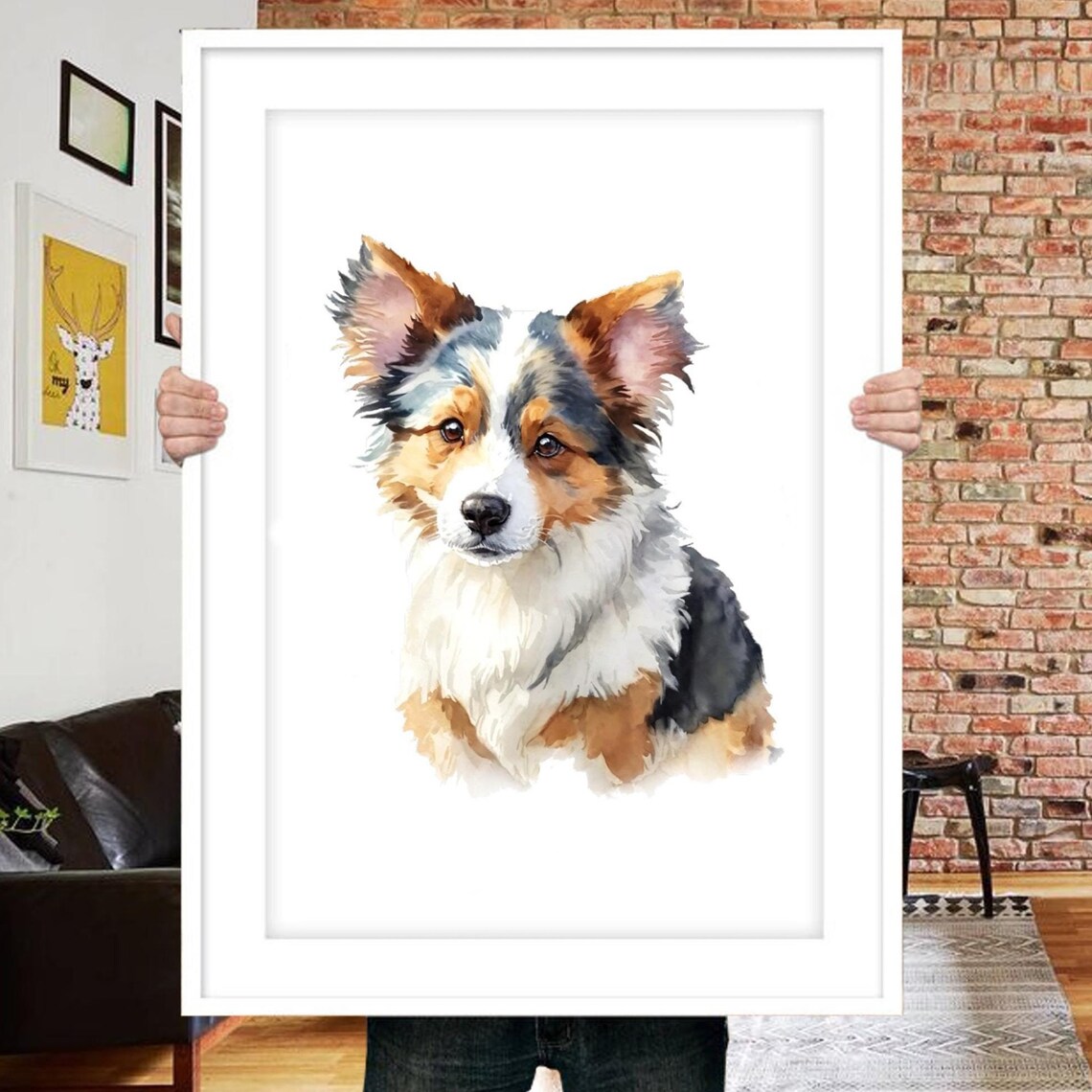 Custom Dog Portrait, Watercolor Pet Memorial Gift - Image 5