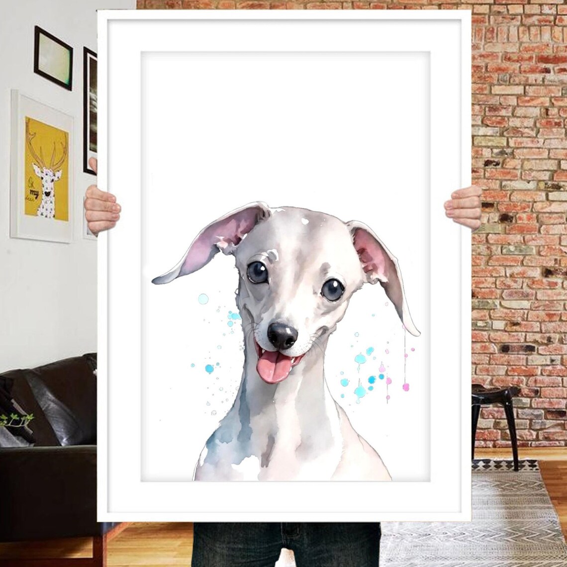 Custom Dog Portrait, Watercolor Pet Memorial Gift - Image 4