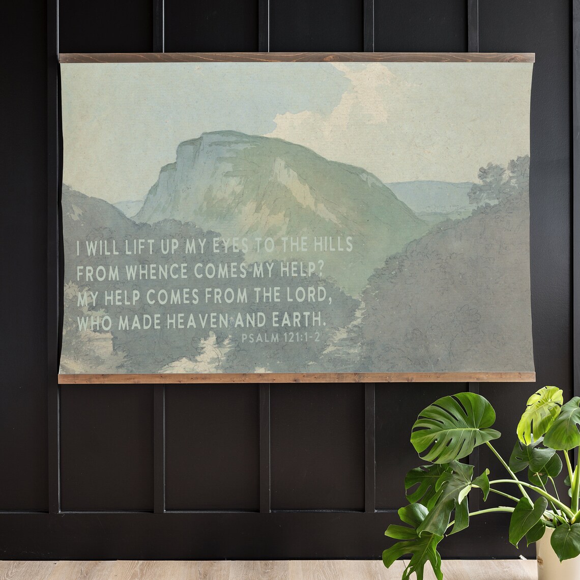 Psalm 121 Vintage Scripture Print, Christian Wall Art - Image 2