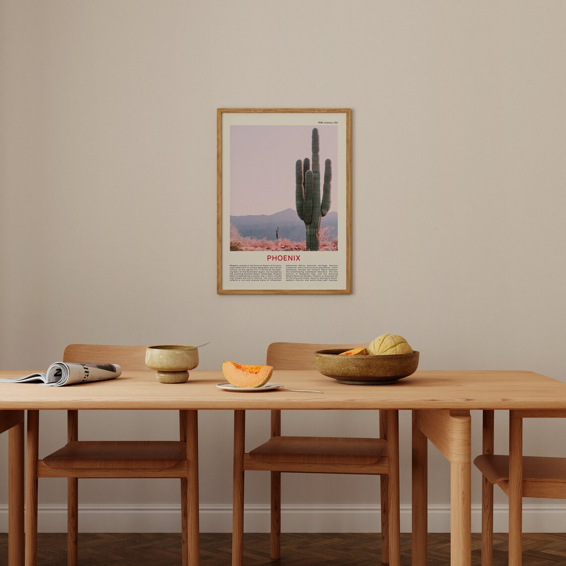 Phoenix Arizona Desert Saguaro Cactus Film Photo Travel Poster - Image 4