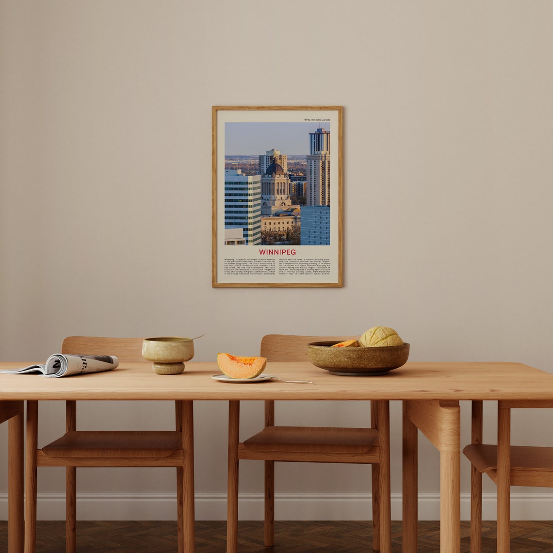 Winnipeg Manitoba City Skyline Golden Hour Photo Travel Poster - Image 4