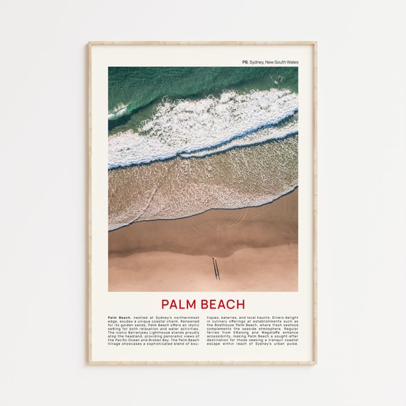 Palm Beach, NSW Australia Travel Poster Print