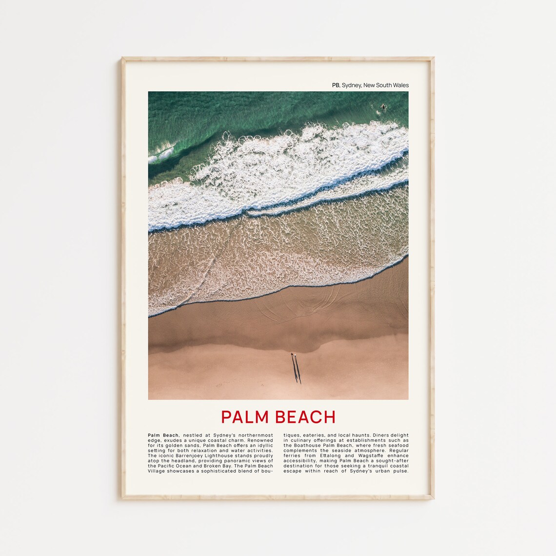 Palm Beach, NSW Australia Travel Poster Print