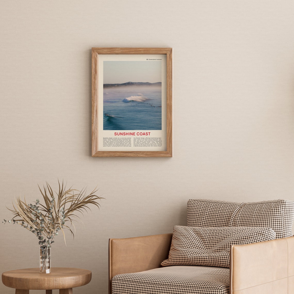Sunshine Coast Queensland Surf Waves Aerial Film Photo Travel Poster - Image 3