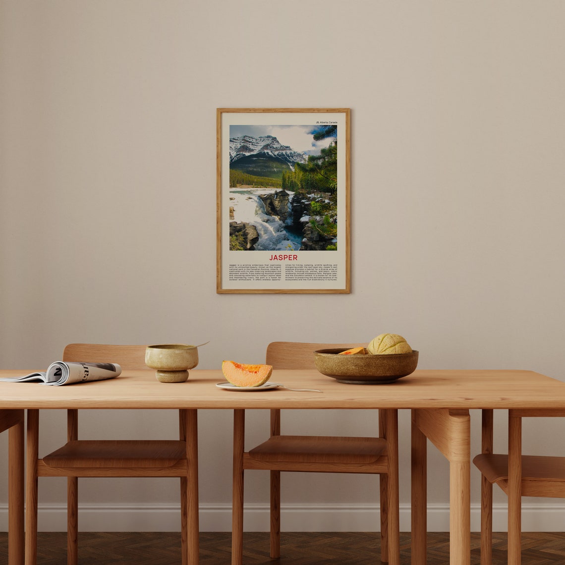 Jasper Alberta Snowy Canyon Waterfall Rocky Mountain Photo Poster - Image 4