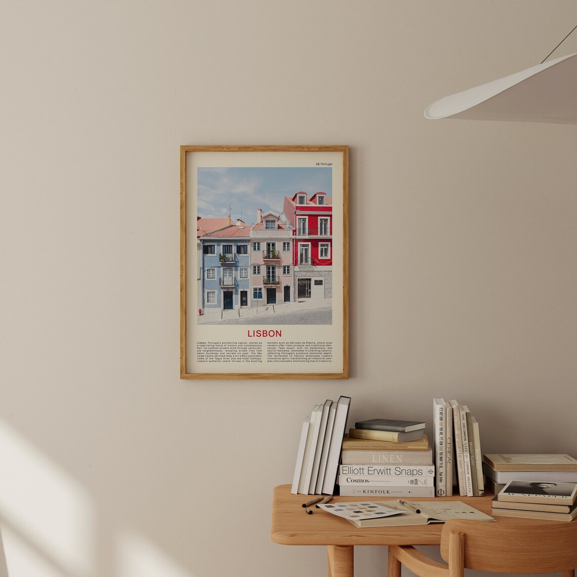 Lisbon Portugal Colorful Tiled Buildings Street Photo Travel Poster - Image 2