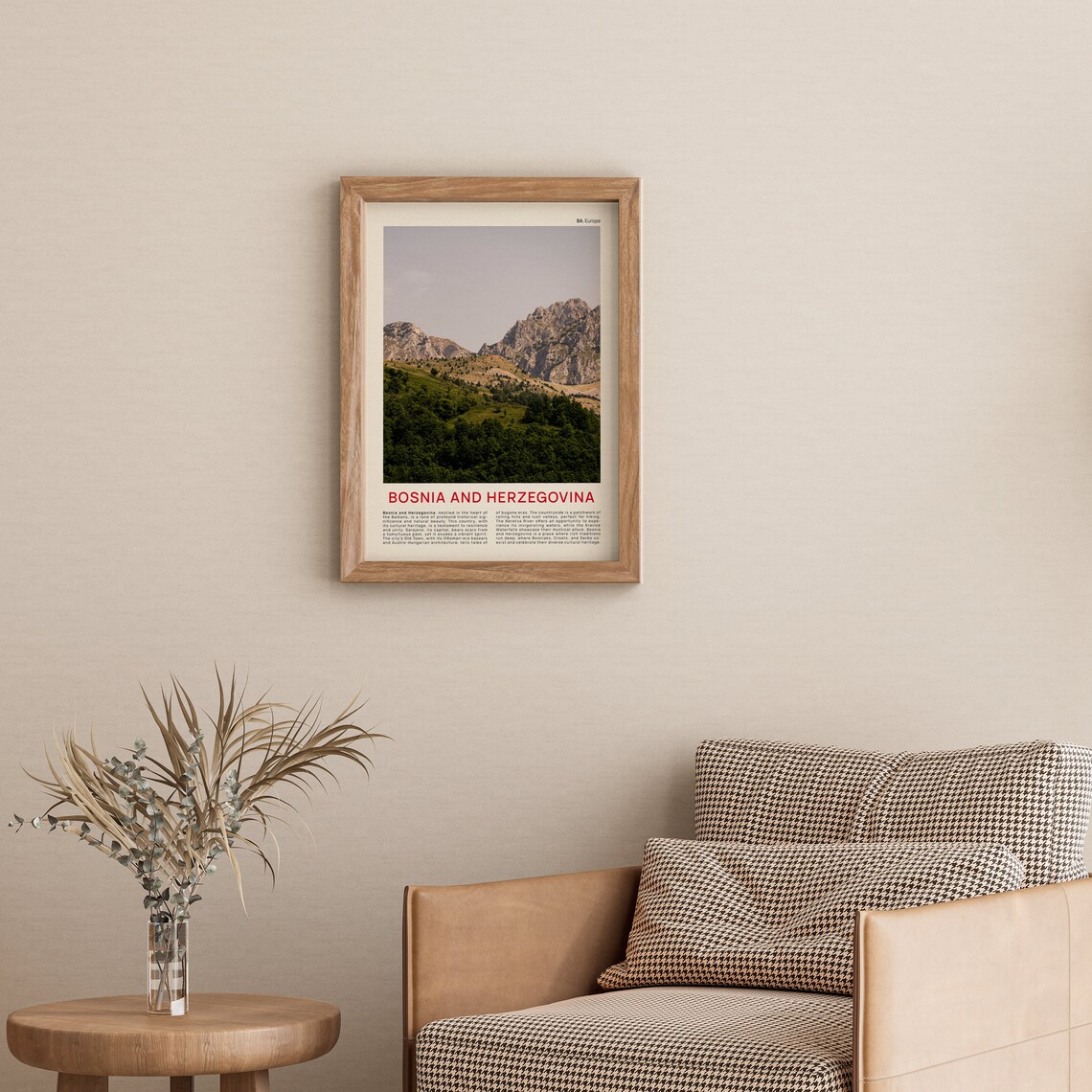 Bosnia And Herzegovina Mountain Peaks Film Photo Travel Poster - Image 3