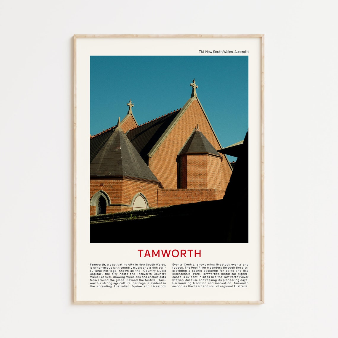 Tamworth Print Film Photo Tamworth Wall Art Tamworth Poster Tamworth Photo Tamworth Poster Print Australia Wall Decor Tamworth Nsw