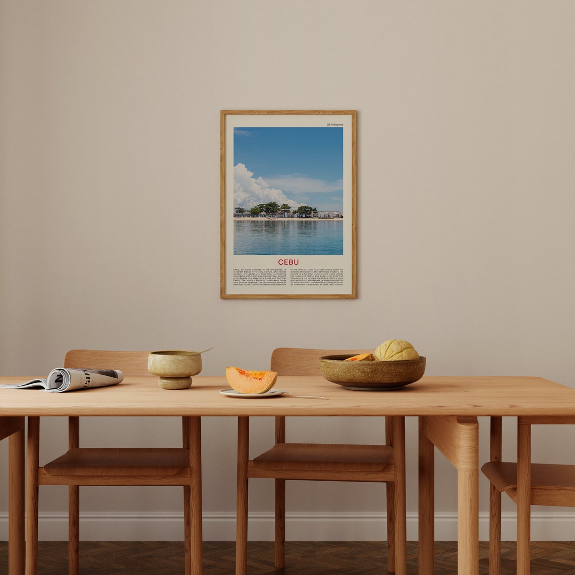 Cebu Philippines Film Photo Tropical Beach Travel Poster Shoreline - Image 4