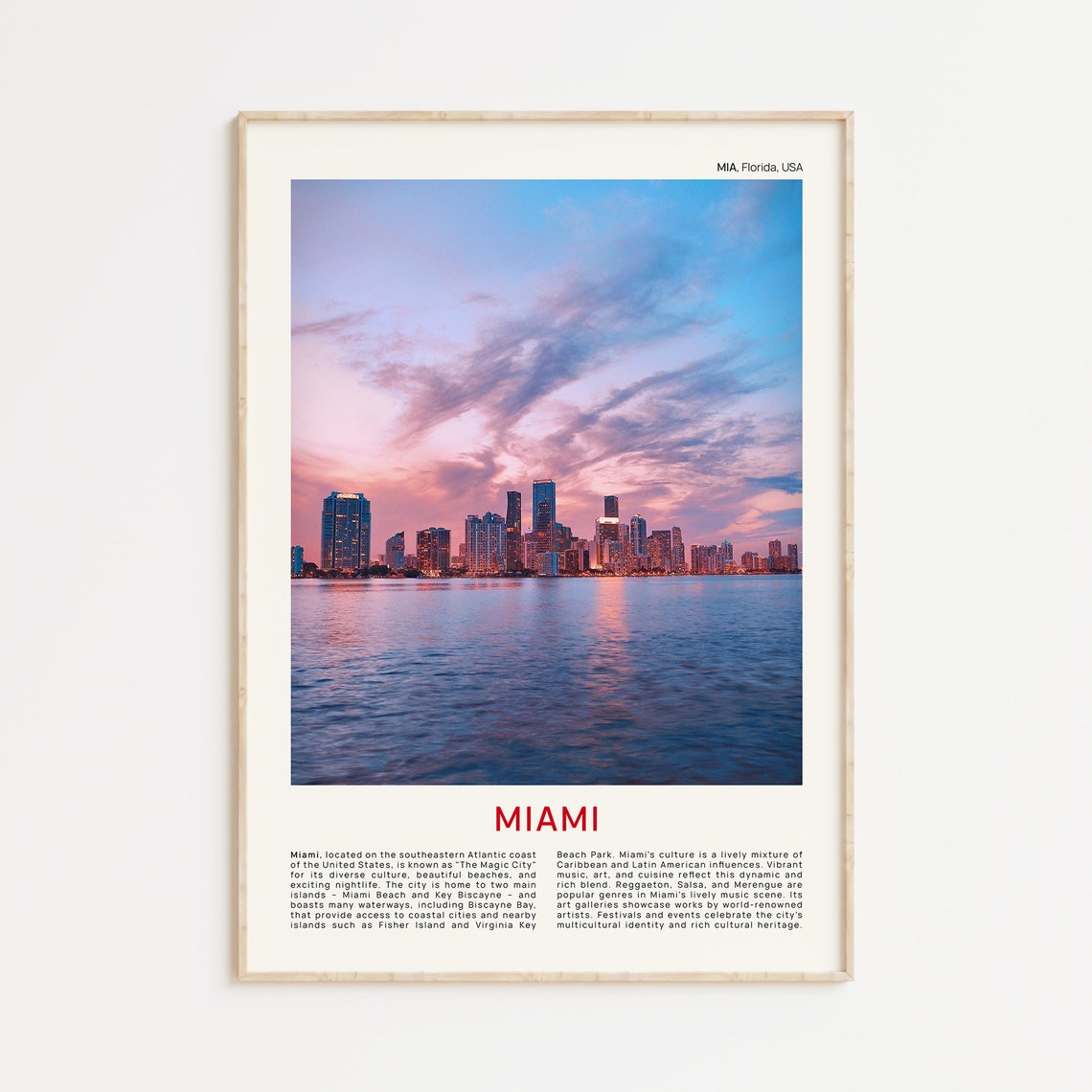 Miami Print Film Photo Miami Wall Art Miami Poster Miami Photo Miami Poster Print Florida Wall Decor Usa Poster Print United States