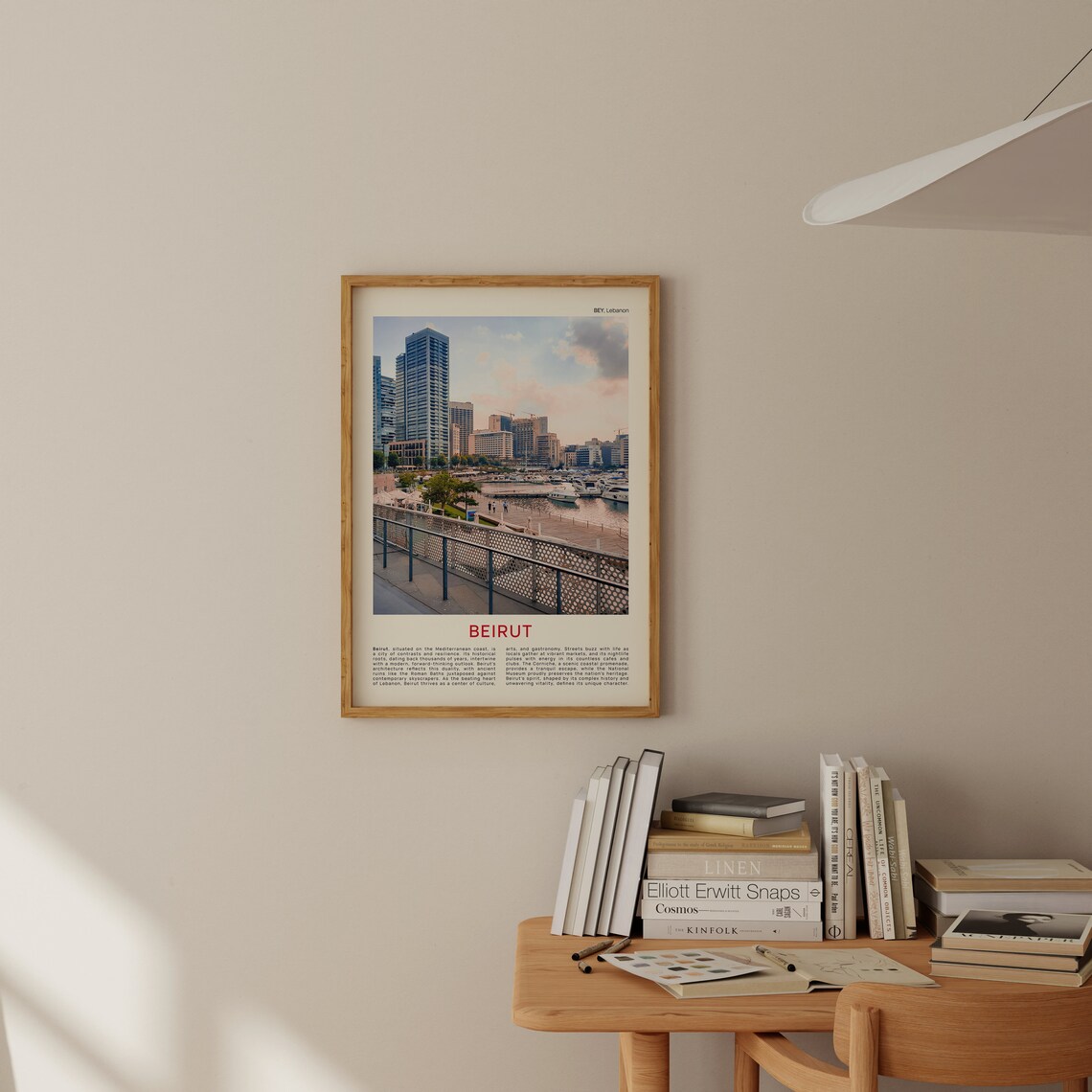 Beirut Lebanon Marina City Skyline at Sunset Waterfront Film Poster - Image 2