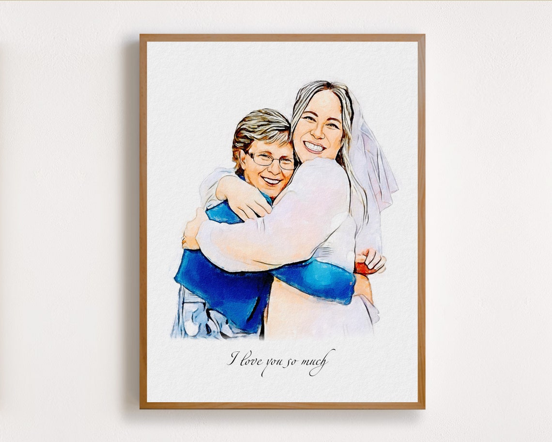 The Richardson Wedding Couple Celebration 5-29-2023 Watercolor Poster - Image 7