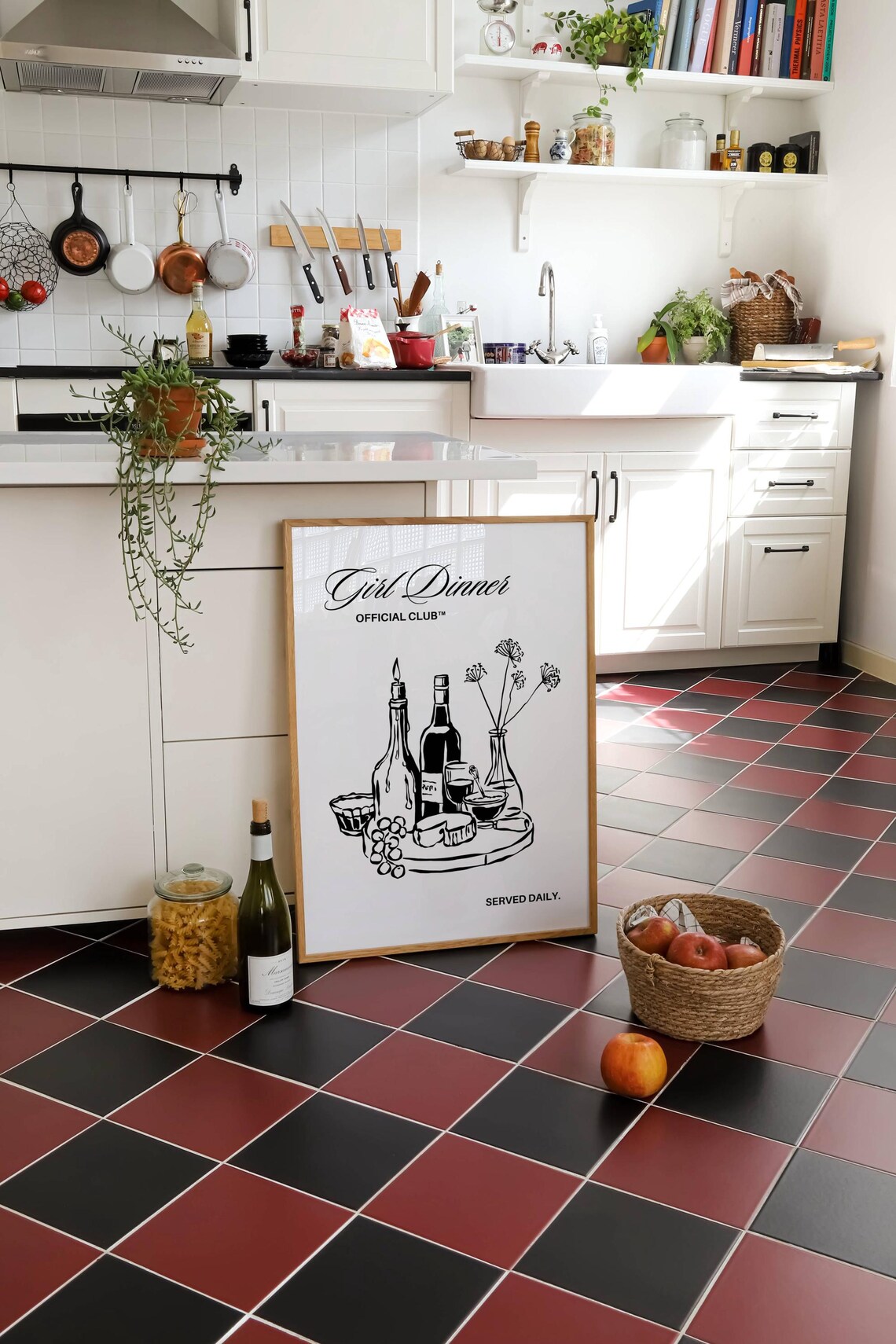 Girl Dinner Official Club Wine Cheese Candle Minimalist Poster - Image 4