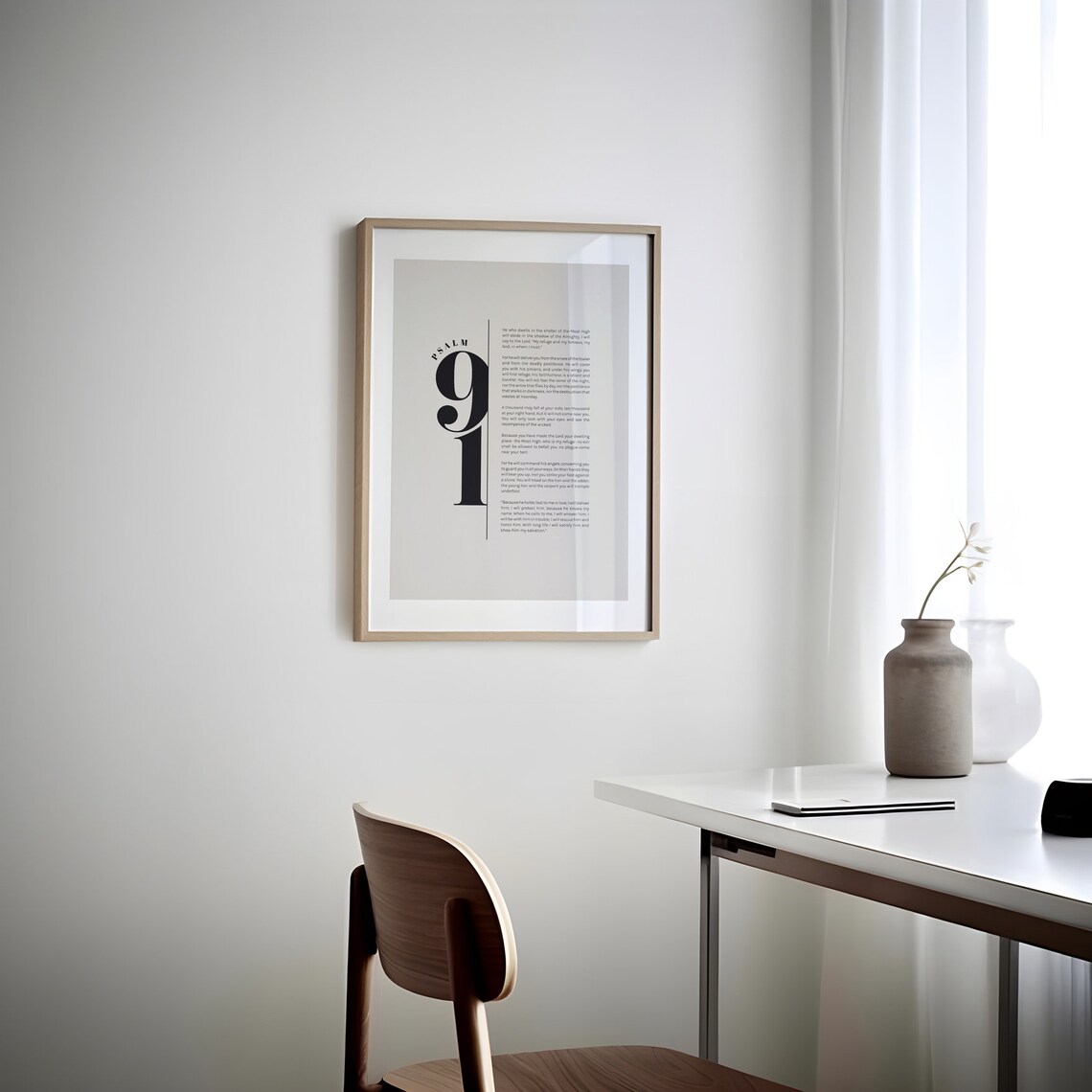 Psalm 91 Scripture Art Print, Contemporary Christian - Image 5