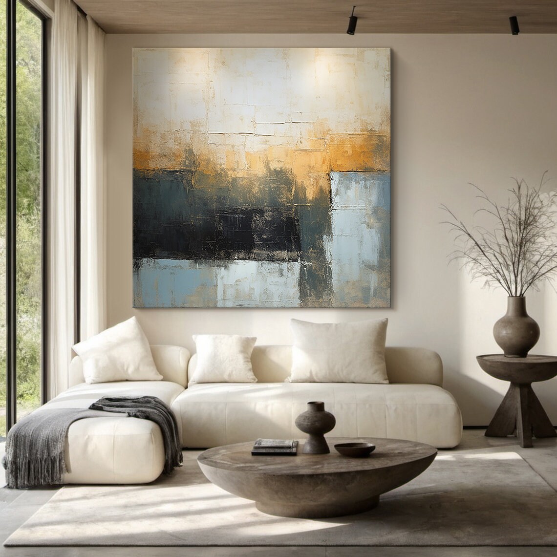 Multi Color Abstract Oil Painting Textured Acrylic Painting Modern Art Wabi Sabi Art Decorative Art Wall Art - Image 2