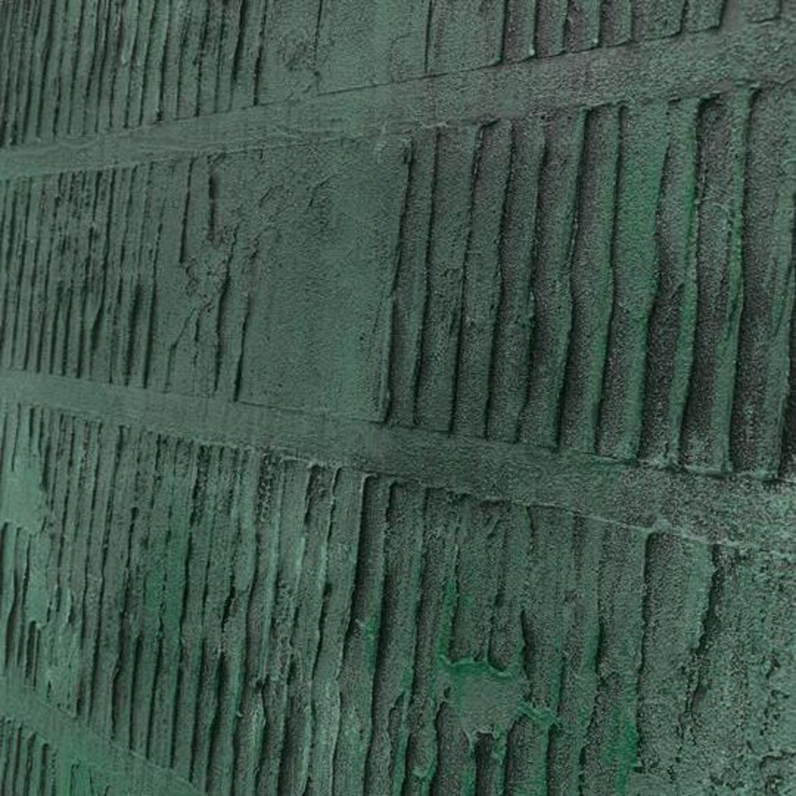 Bohemian Abstract Oil Painting, Dark Green Art Print - Image 5