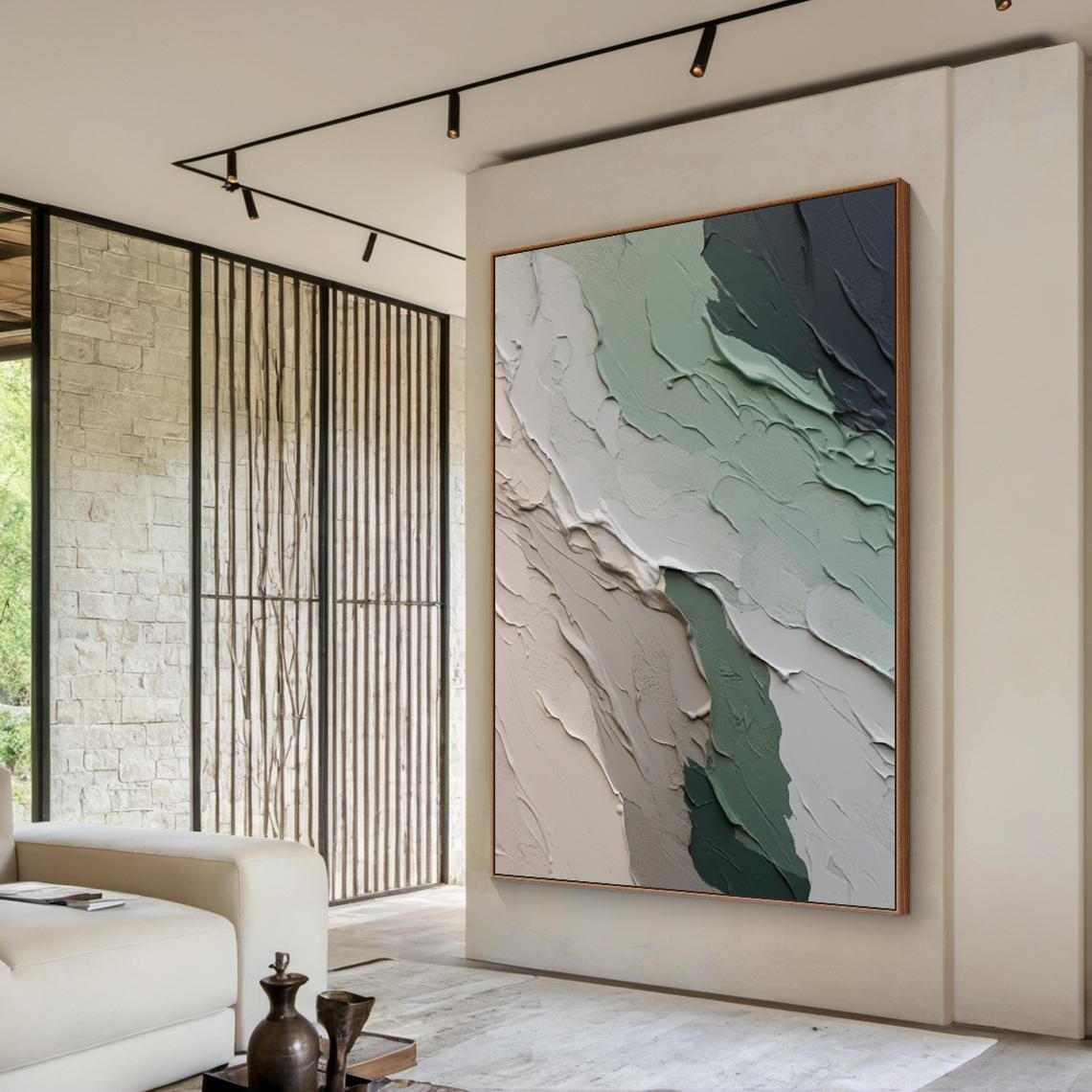 Black and Grey Abstract Landscape, Minimalist Art Print - Image 5