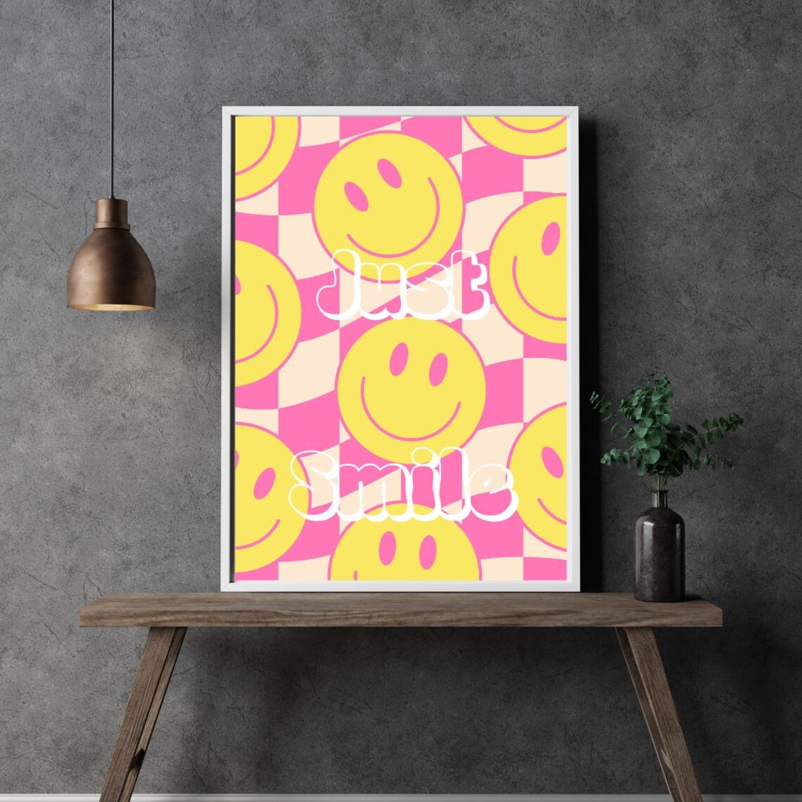 Just Smile Quote, Motivational Inspiration Poster - Image 5