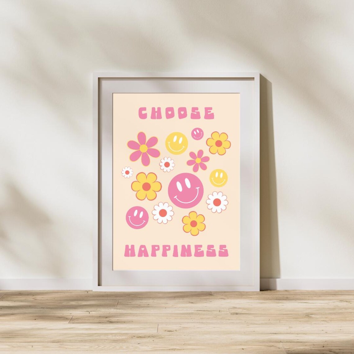 Choose Happiness Quote, Motivational Art Print