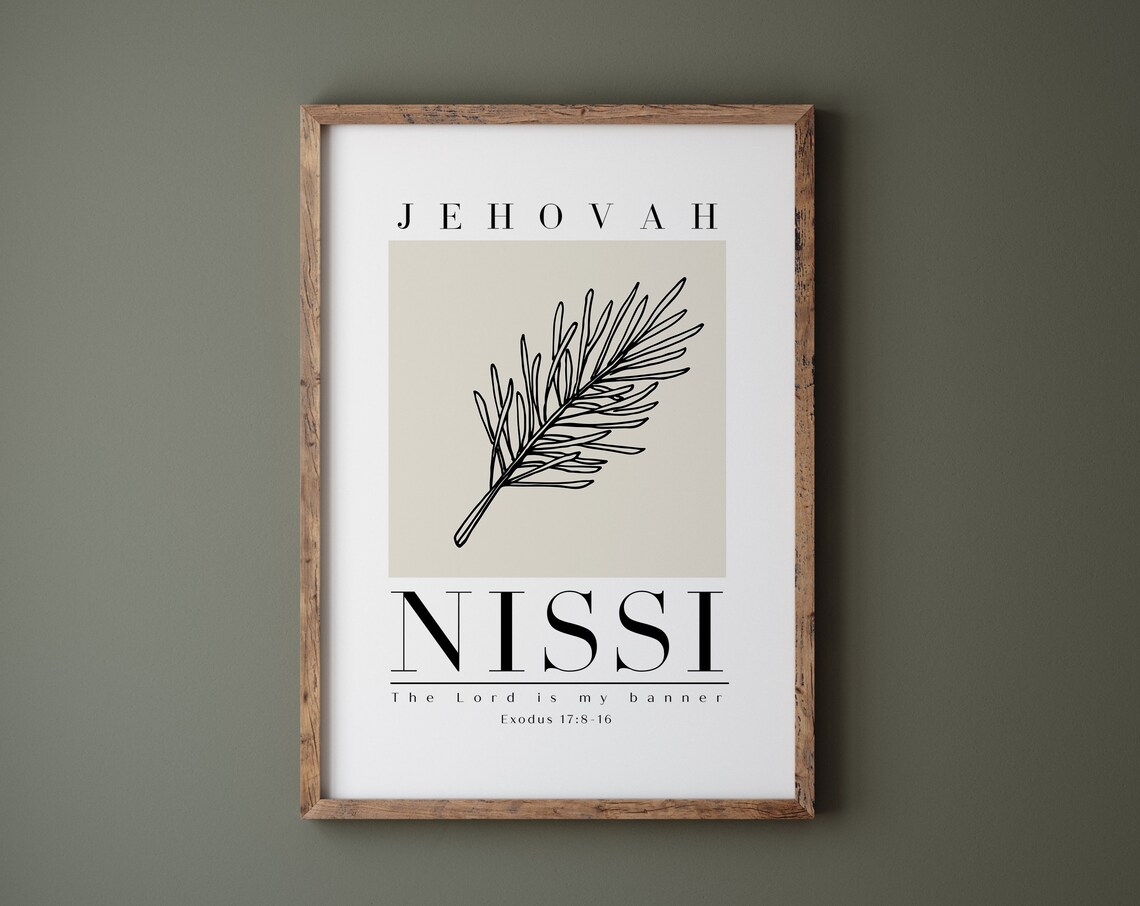 Jehovah Nissi Exodus 17:8-16 Minimalist Bible Verse Print