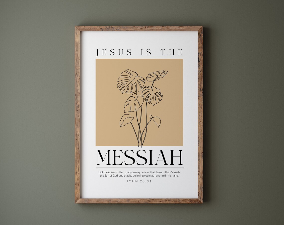 John 20:31 Jesus Is The Messiah Art Print, Minimalist