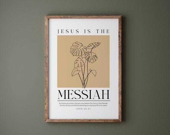John 20:31 Jesus Is The Messiah Art Print, Minimalist