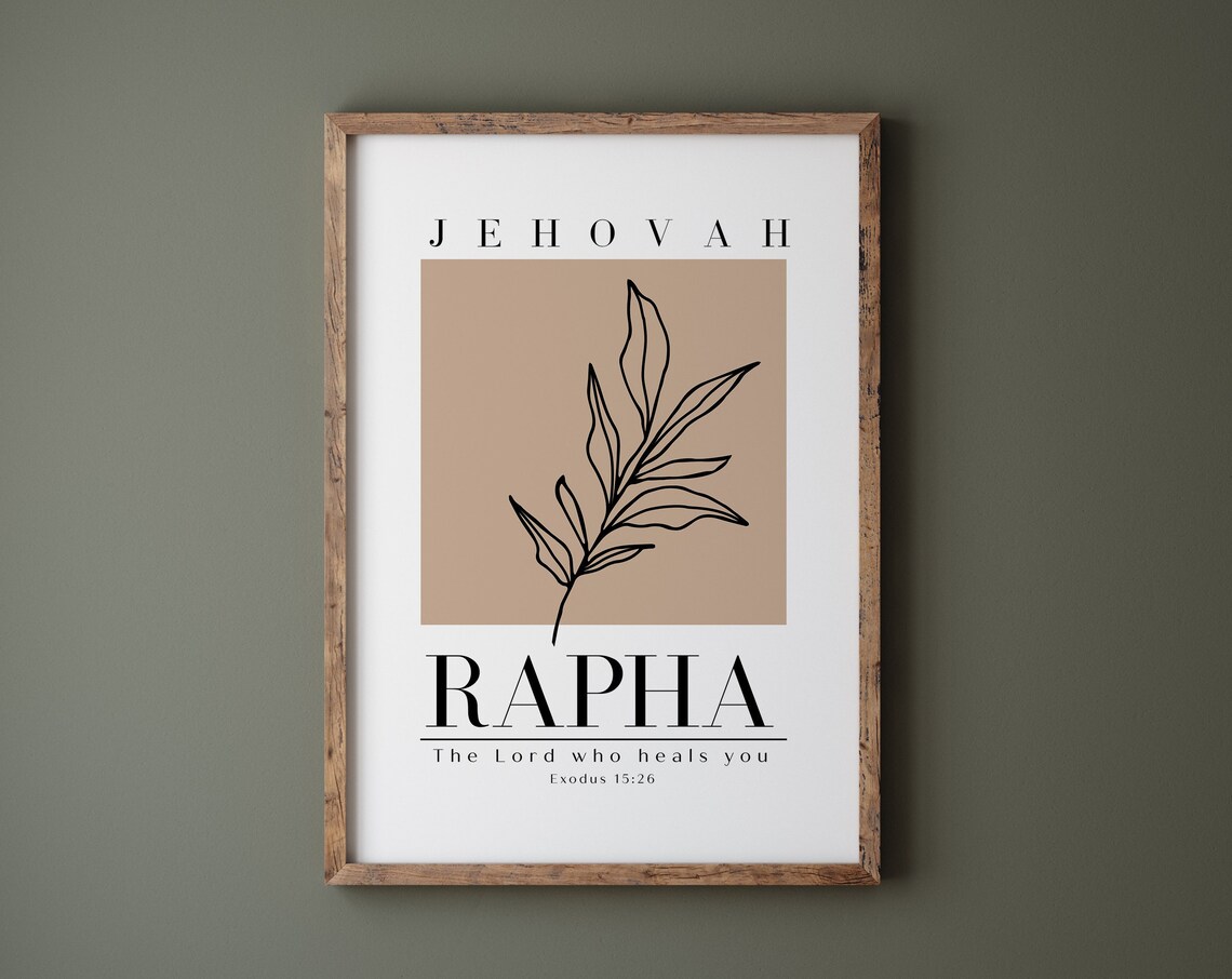 Jehovah Rapha Minimalist Bible Verse Art Print