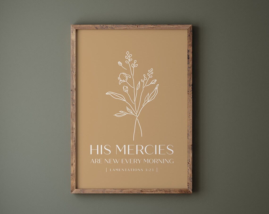 His Mercies Are New Every Morning Bible Verse Print