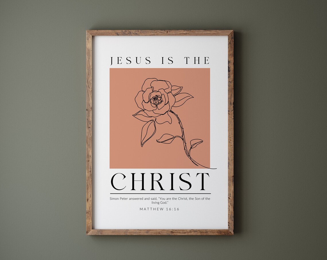 Matthew 16:16 Jesus Is The Christ Minimalist Art Print