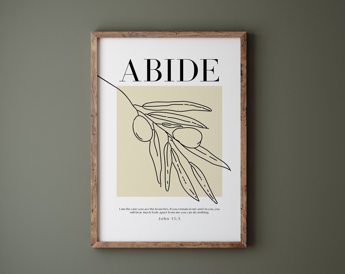Abide If You Remain In Me John 15:5 Art Print