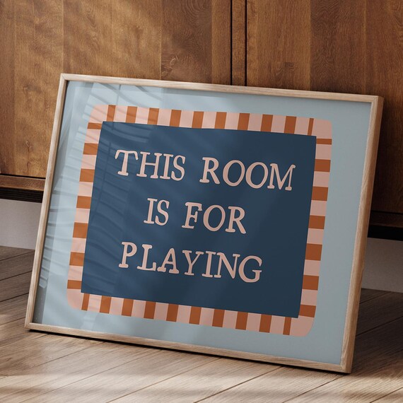 This Room Is For Playing Print Kids Decor Playroom Wall Art Digital Download Horizontal