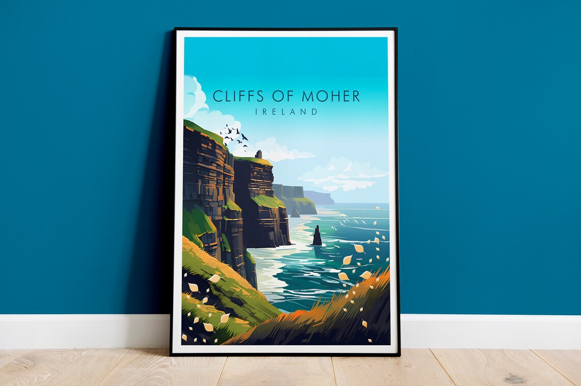 Cliffs of Moher Ireland Landscape Art Print