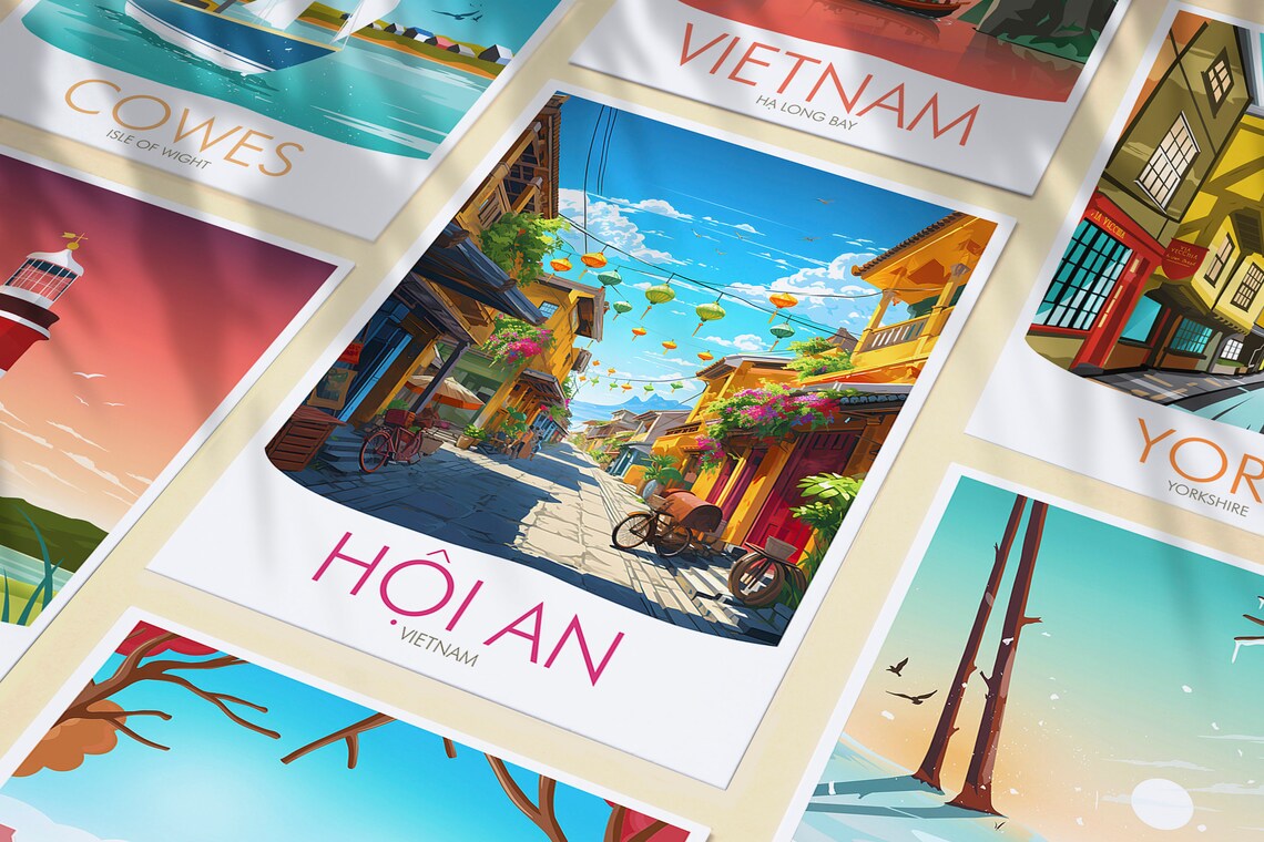 Hoi An Vietnam Travel Poster, Asia Wall Art - Image 3