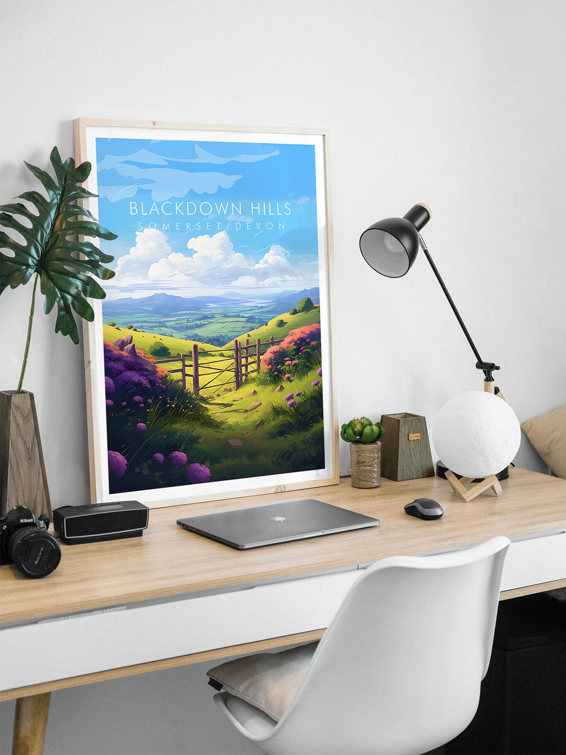 Blackdown Hills Somerset Devon Green Valley Gate View Poster - Image 2