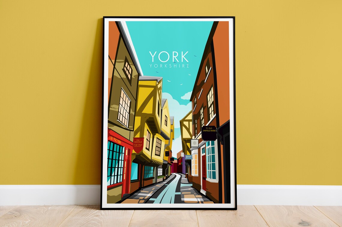 York Print UK Art Print, Abstract Modern