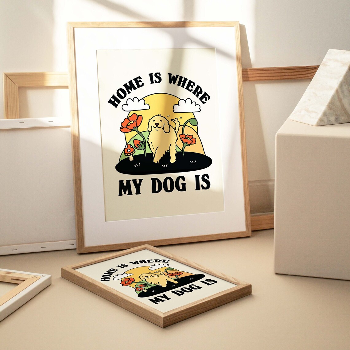 Cute Dog Print, Retro Labrador Home Poster - Image 2