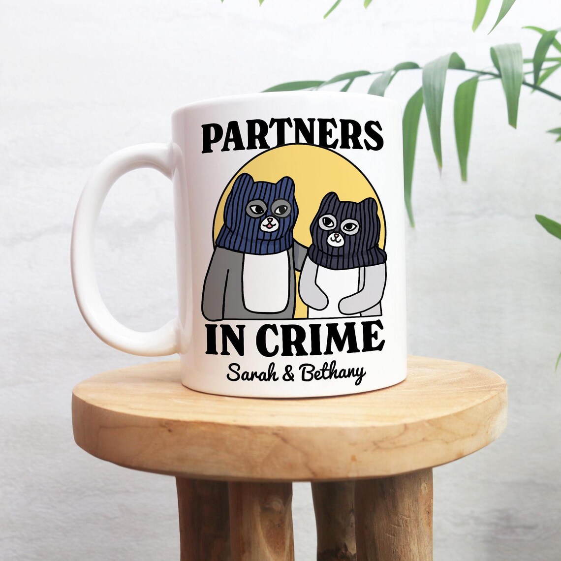 Custom Partners In Crime Best Friend Cat Mug - Image 2