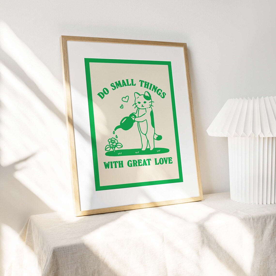 Retro Cat and Plant Quote Poster, Farmhouse Botanical Print - Image 3