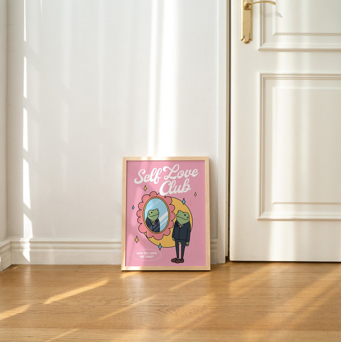 Pink Self Love Frog Print, Retro Y2K Art Print - Image 2