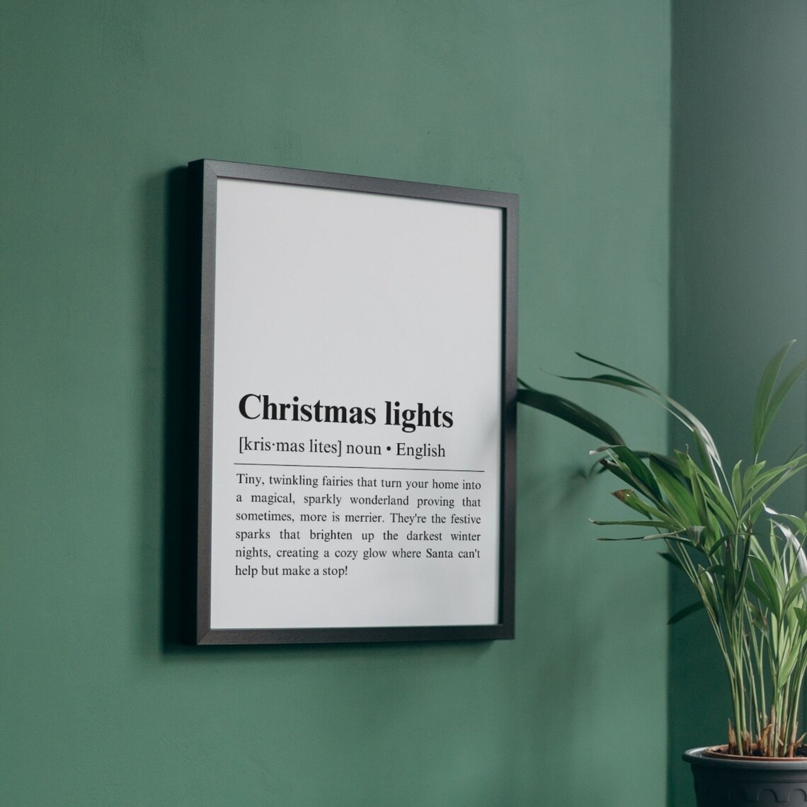 Christmas Lights Definition Poster, Modern Xmas - Image 2