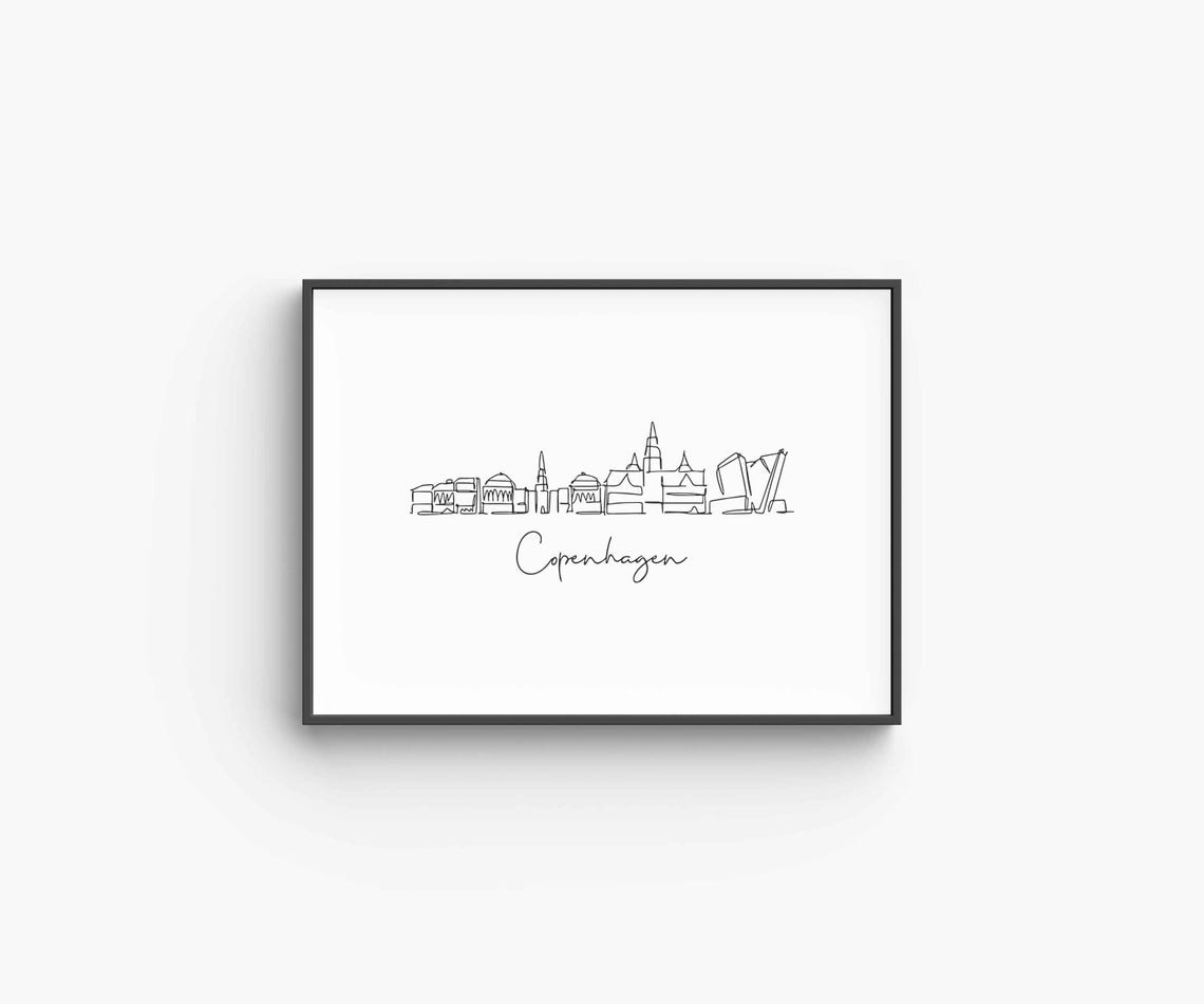 Copenhagen Line Art Minimalist Travel Poster - Image 6