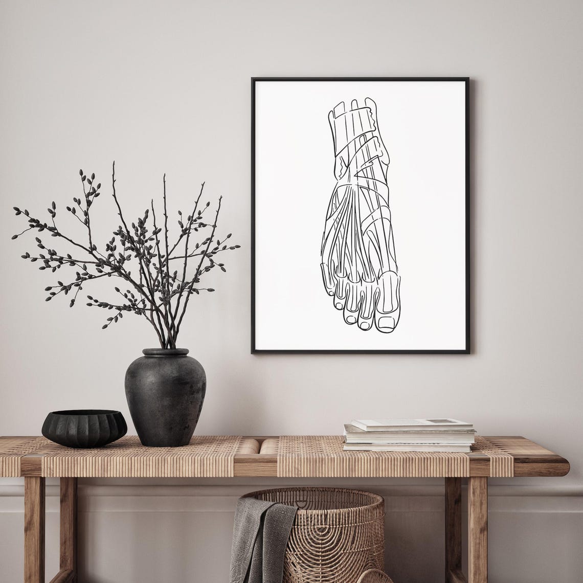 Foot Anatomy Line Art Medical Illustration Bone Muscle Poster - Image 4