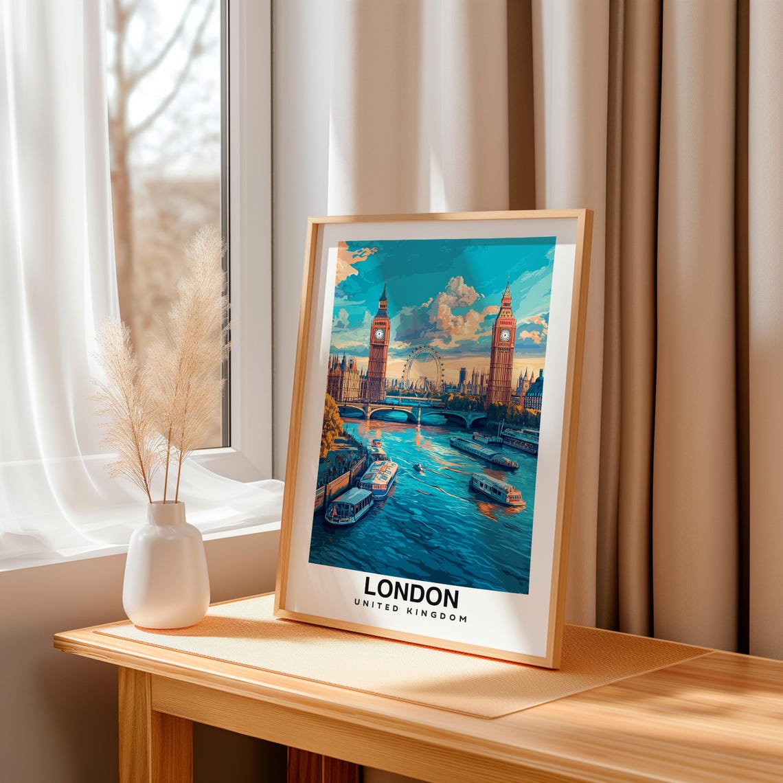 London Print England Poster Travel Wall Art Cityscape Print Uk Poster Urban Art Scenic Decor Historic Print Travel Poster - Image 3