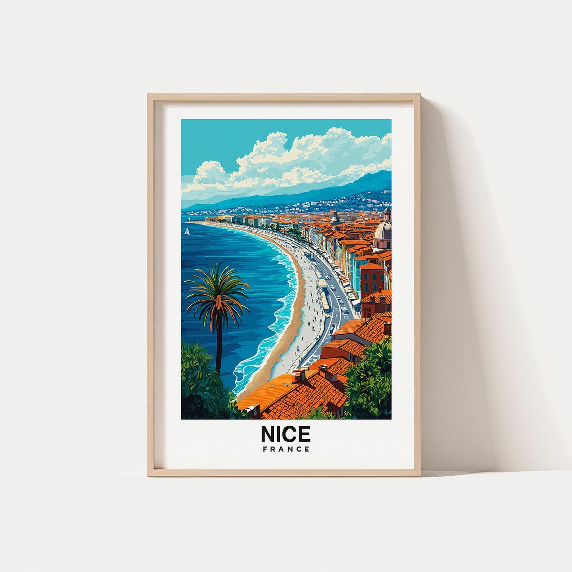 Nice Print France Poster Nice Views Nice Art France Charm Nice Beauty Coastal Heritage Scenic Landscape Riviera Culture France Art