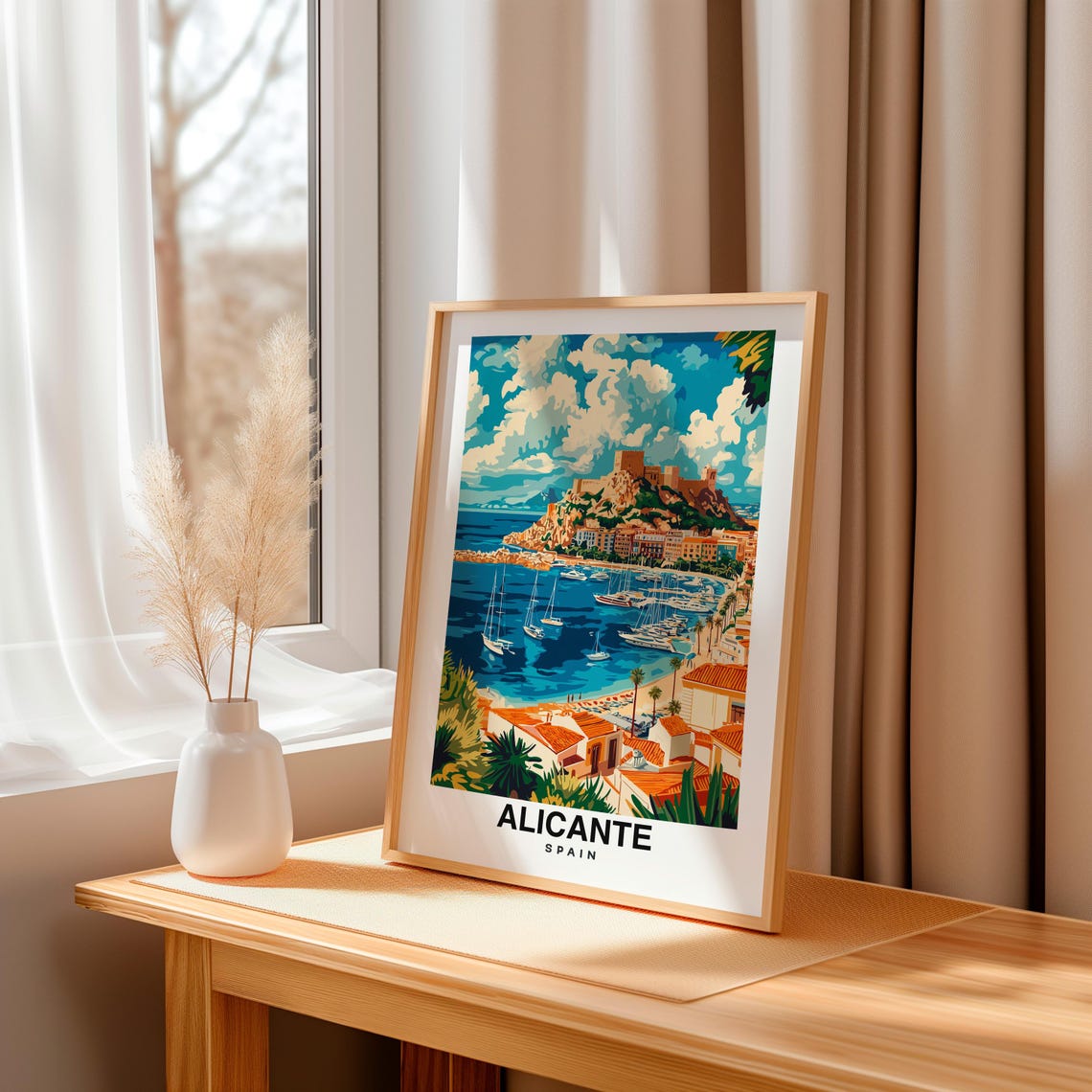 Alicante Print Alicante Travel Poster Spain Travel Gift Wedding Gift Birthday Present Spanish Culture Alicante Art - Image 3