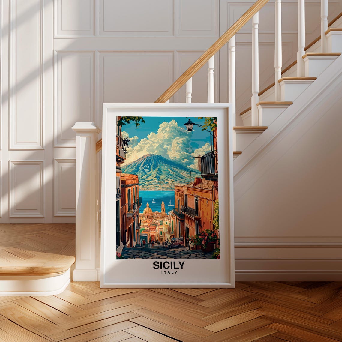 Sicily Travel Print Italy Travel Poster Sicily Travel Gift City Poster Italian Culture Sicily Poster