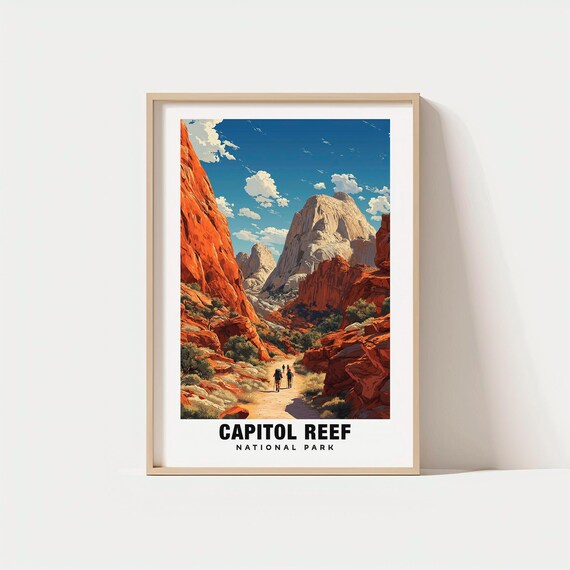 Capitol Reef National Park Desert Domes Red Rock Vista Poster