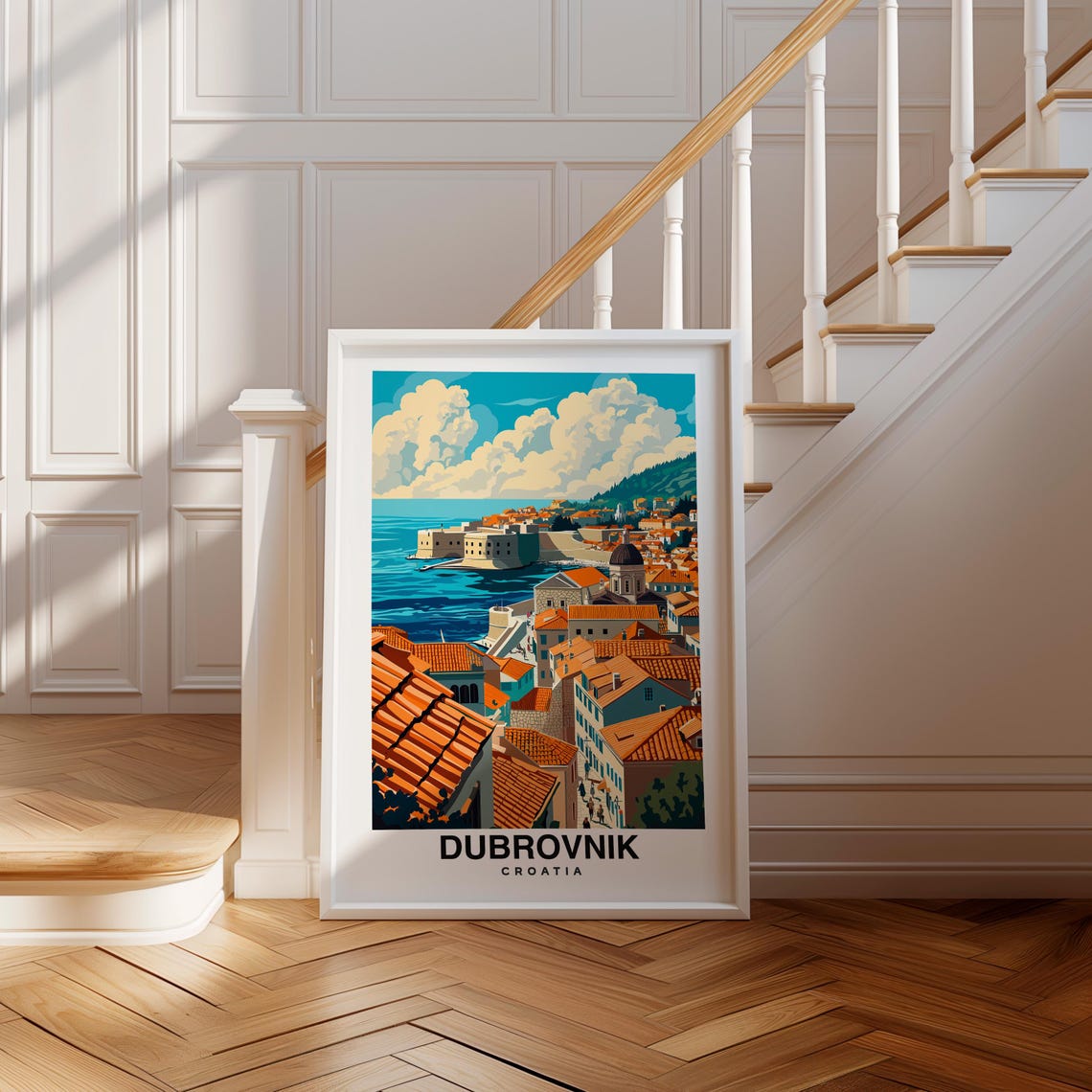 Dubrovnik Print Croatia Poster Travel Wall Art Cityscape Print Europe Poster Coastal Art Historic Decor Scenic Print Travel Poster