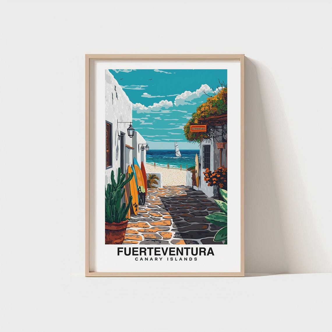 Fuerteventura Spain Travel Print Wall Art Fuerteventura Spain City Print Fuerteventura Spain Travel Gift Fuerteventura Spain Poster